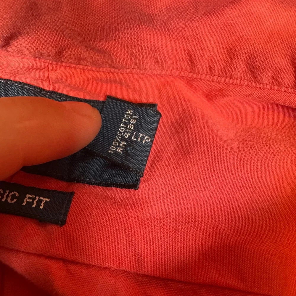 Ralph Lauren Mens XXL Classic Fit Short Sleeve Button Down Shirt Coral Pink - Picture 4 of 8